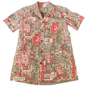 Vintage Potpourri Loves Bakery Button-Down Shirt